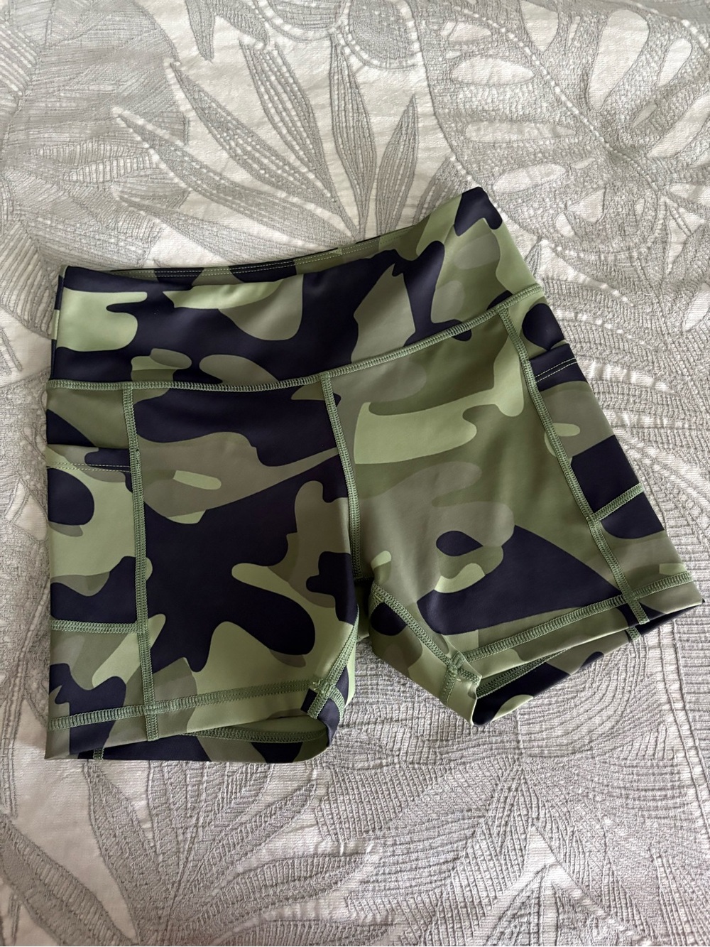 ZYIA Olive & Black Camo High-Waist Active Leggings
